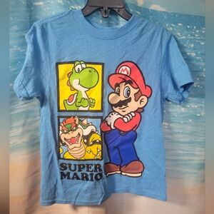 Nintendo NWOT Super Mario‎ Kids Blue T-Shirt Size XS